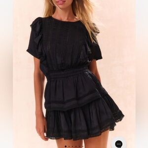 LoveShackFancy Elegant Black Dress